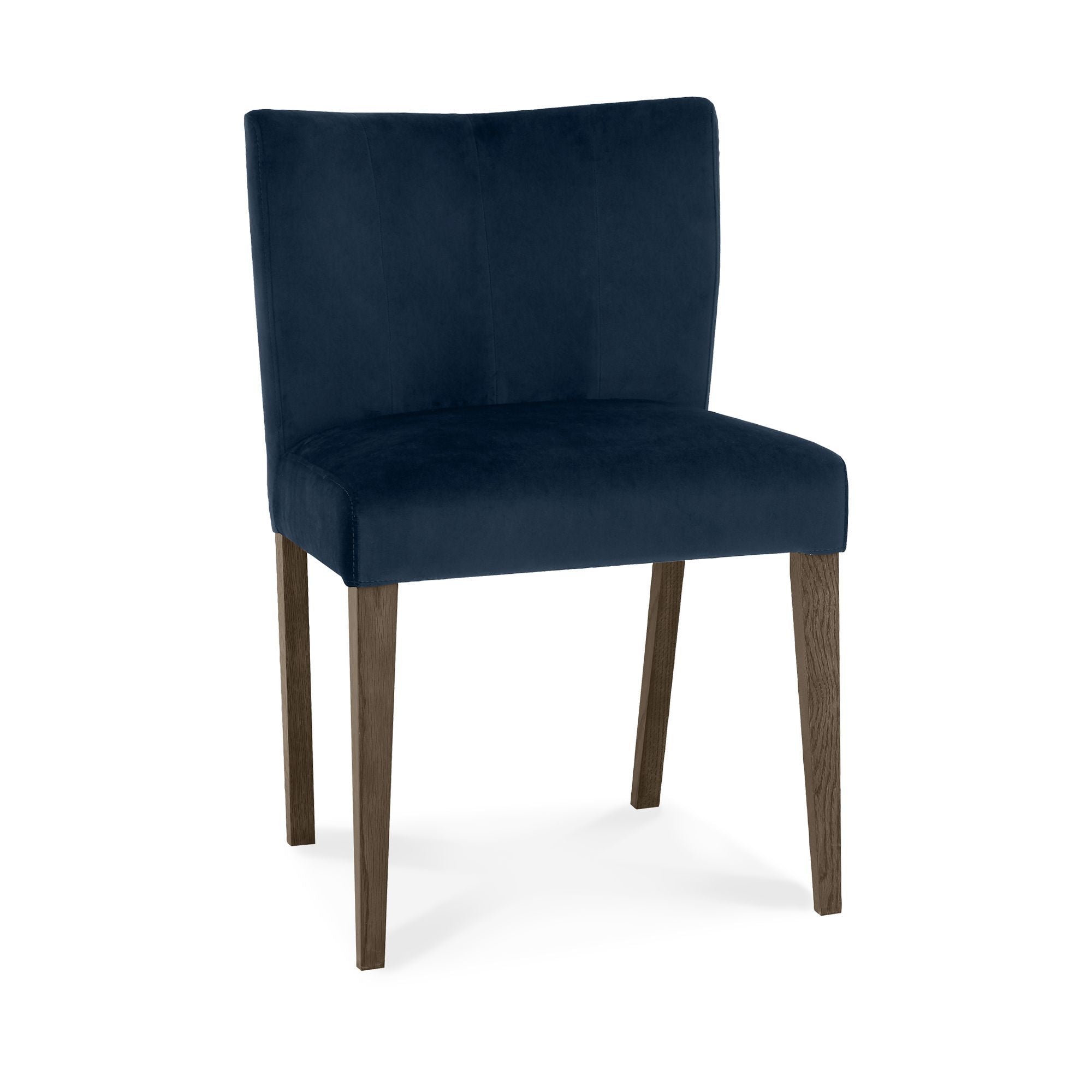 Turner Dark Oak Low Back Chair (Pair) Blue