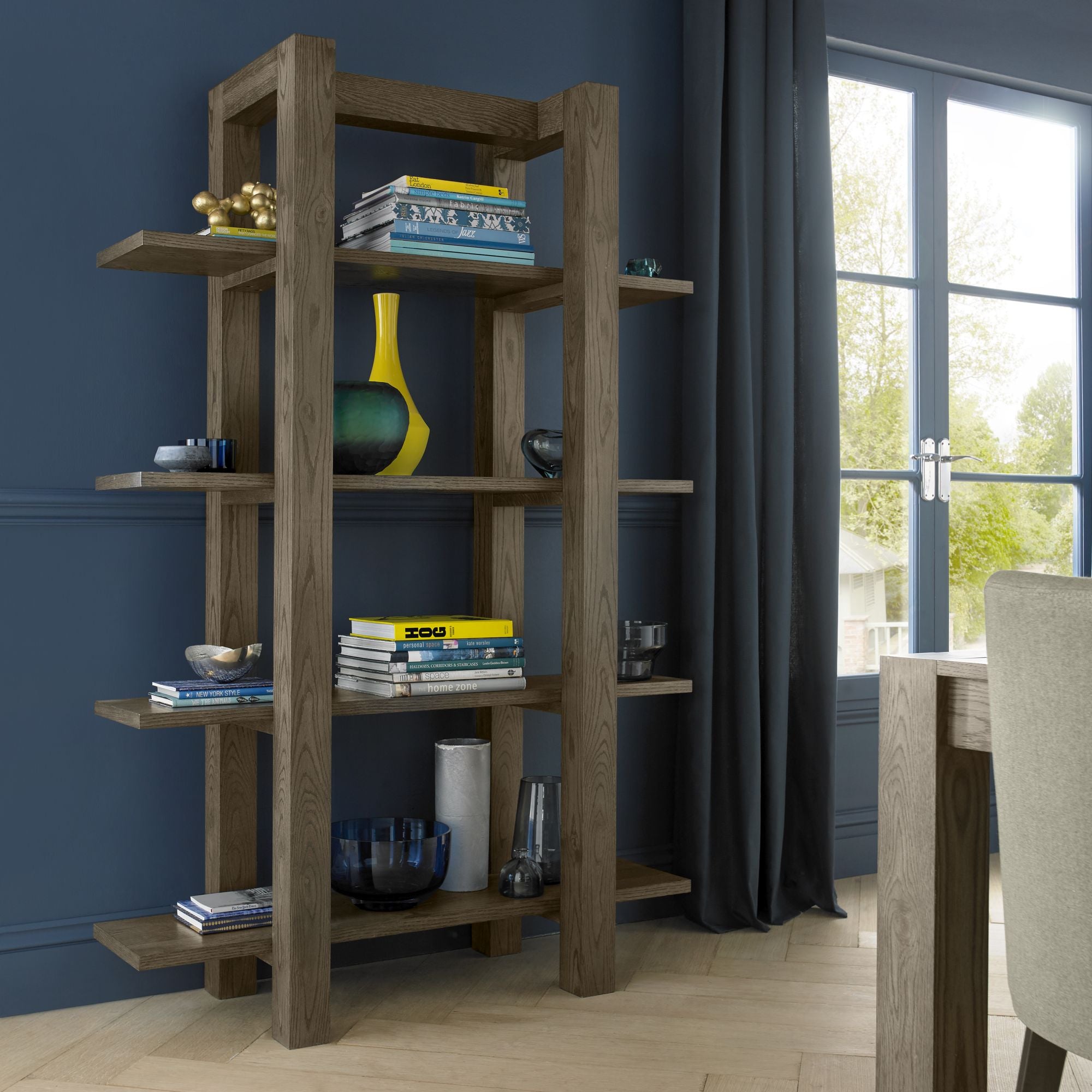 Turner Dark Oak Open Shelf Unit