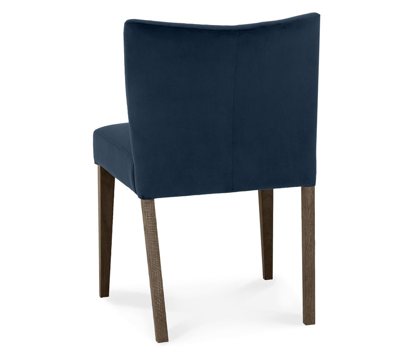 Turner Dark Oak Dining Chairs - Dark Blue